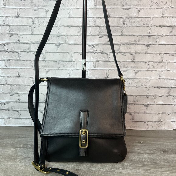 Vintage Coach 9592 Black Legacy Slim Flap Bag 9592 - Picture 1 of 7